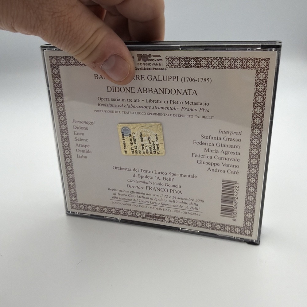 FRANCO PIVA BALDASSARRE GALUPPI: DIDONE ABBANDONATA 3 Cd Set - Picture 2 of 5